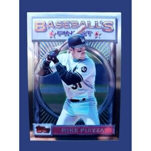 1993 Topps Finest MIKE PIAZZA Baseball Rookie Card RC #199 Los Angeles Dodgers